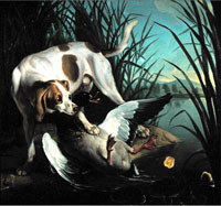 Собака с дикой уткой (Жан-Батист Удри)